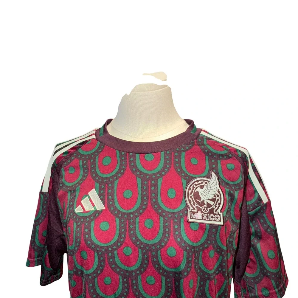 Adidas Mexico Away Jersey Mens L Maroon 2024 Copa America Aztec Quetzalcoatl
